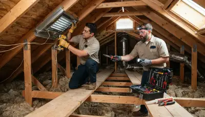 Attic fan installation service for Seattle, WA homes by a professional electrician