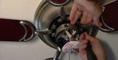 Ceiling fan installation with electrical wiring and mounting by professional electrician in Seattle, WA