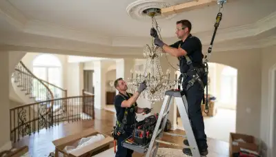 Chandelier installation service for Seattle, WA homes by On Call Electrical