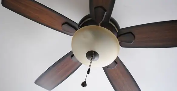 Fully installed ceiling fan with balanced blades and light fixture in Seattle, WA