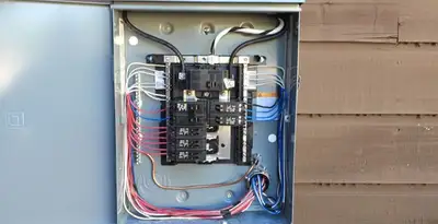 electrical panel upgrade service featuring newly installed electrical panel wired by licensed electricians in Seattle, WA