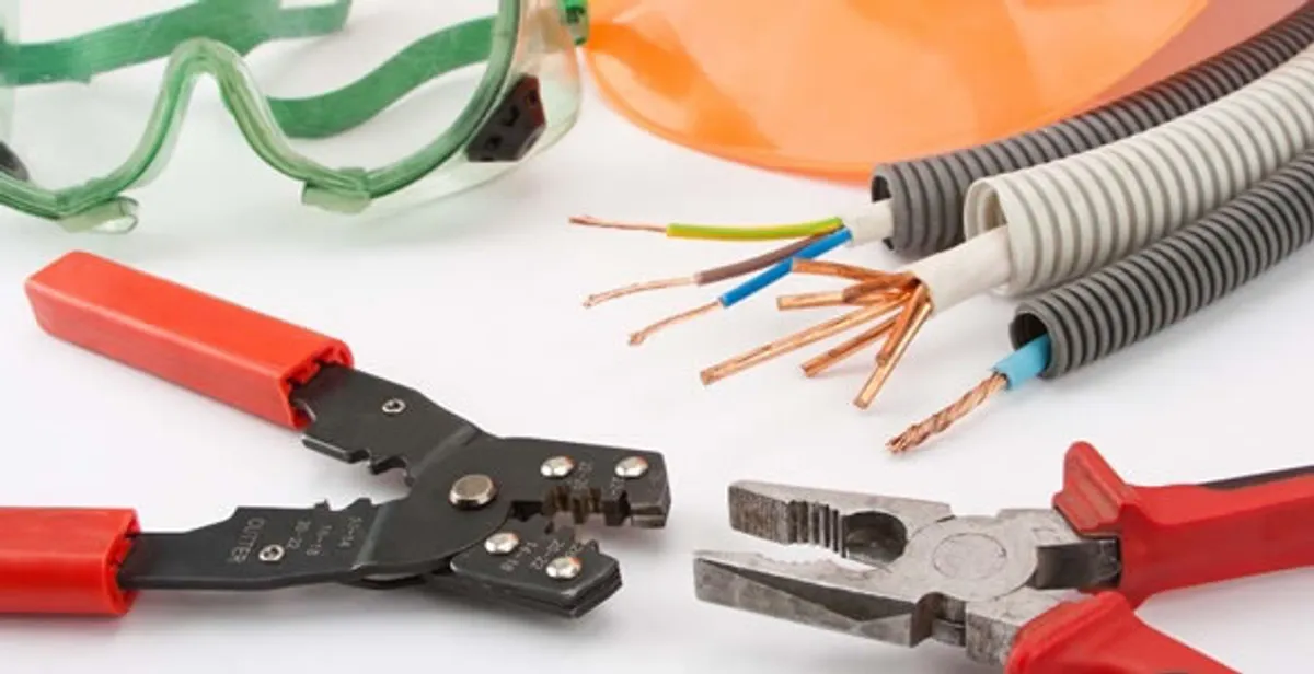 Electrical wiring repair with professional tools and safety equipment in Renton, WA