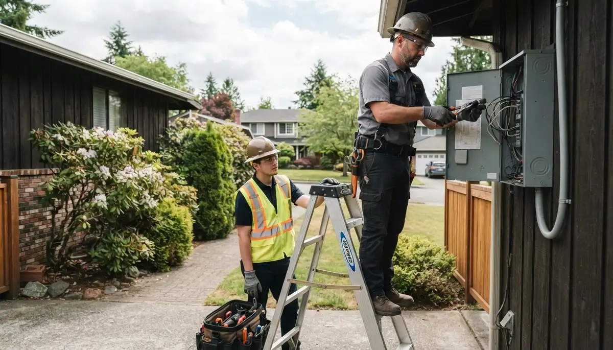Seattle, WA electrician business service image for residential electrical repairs