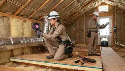 Seattle electrician performing a home energy audit of a residential electrical panel and wiring