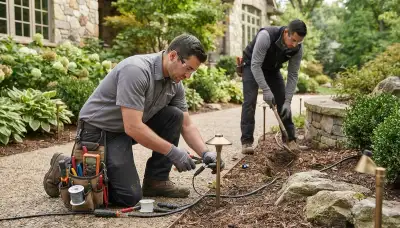 Seattle, WA electrician providing professional landscape lighting installation services for residential properties