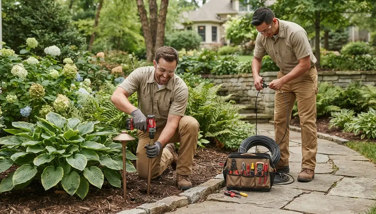 Landscape lighting installation for Seattle, WA homes by On Call Electrical