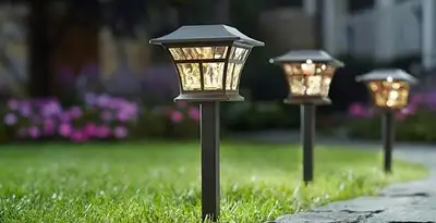 landscape lighting installation services with professionally installed pathway lights in Seattle, WA