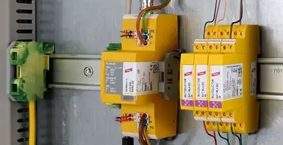 lightning surge protection system with surge suppressors installed by electrical service professionals in Seattle, WA