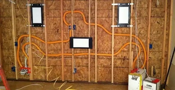 new construction wiring project displaying complete electrical system layout installed by professionals in Seattle, WA