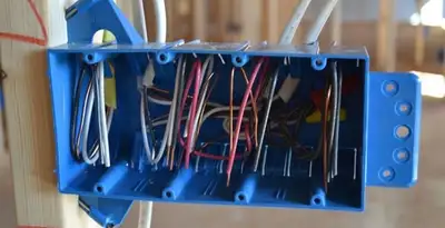 new construction wiring installation featuring electrical boxes and cable routing by expert electricians in Seattle, WA