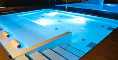 pool light installation and repair services providing modern illuminated pool lighting in Seattle, WA